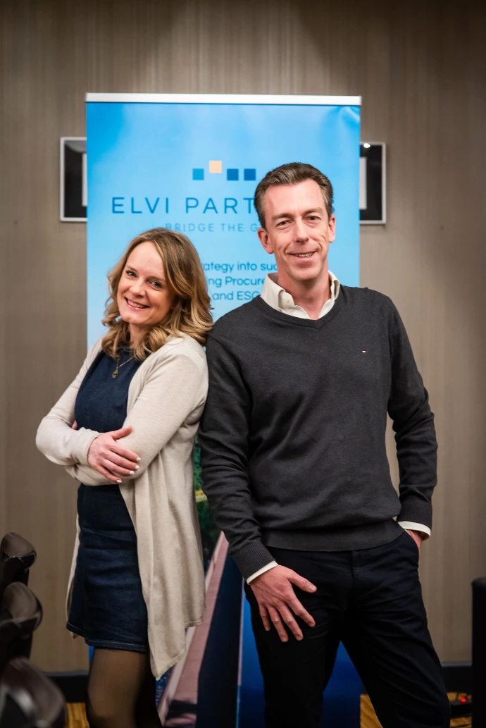 Dominique Kelder (Founder & Managing Director) & Isabelle Leparlier (HR & Business Partner) - ELVI Partners team